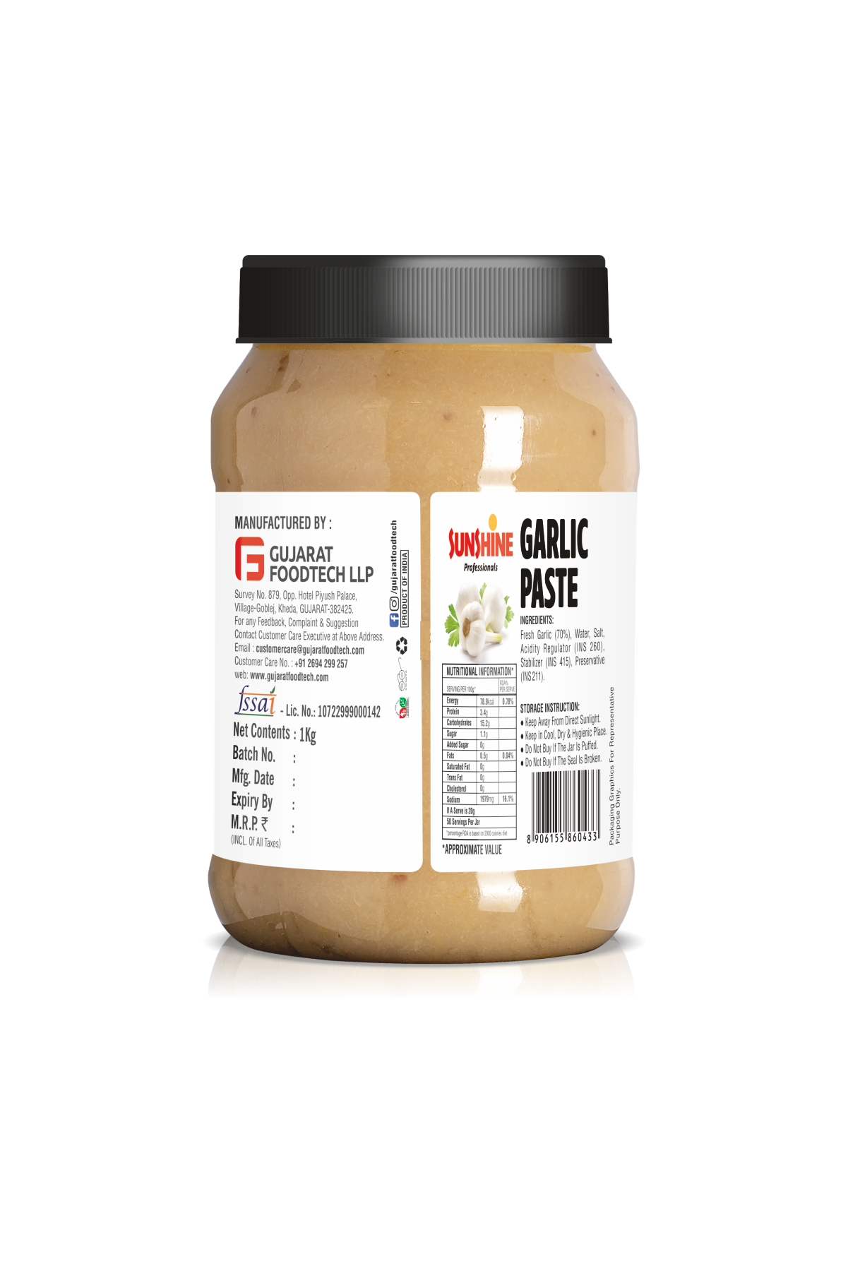 Garlic Paste 1KG - Sunshine